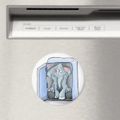 Aimant Ephelphène de dessin animé assis dans un réfrigéra (In Situ (Lave-vaisselle))