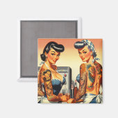 Aimant Éphémères tatouées vintage (Recto/Verso)
