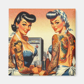 Aimant Éphémères tatouées vintage (Devant)