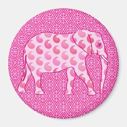 Aimant Ephène de mer - rose glacé et fuchsia (Devant)