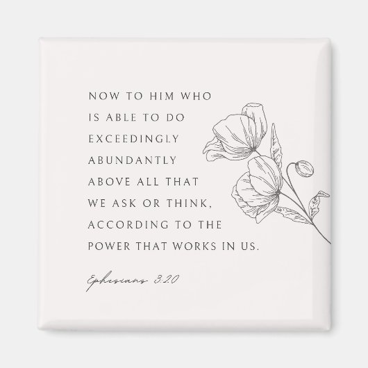 Aimant Ephésiens 3:20 Excessivement Abuddent (Devant)