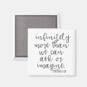 Aimant Ephésiens 3:20 Infiniment Plus Bible Écriture Art (Recto/Verso)