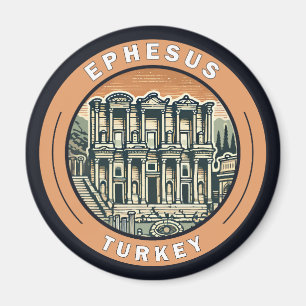 Aimant Ephesus Turquie Illustration Voyage Insigne d'art