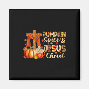 Aimant Épice citrouille Jésus Christ Thanksgiving automne
