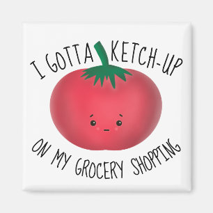 Aimant Épicerie Cute Tomato Ketchup