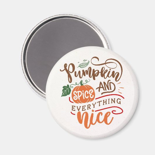 Aimant Épices citrouilles et tout Nice automne automne au (Recto/Verso)