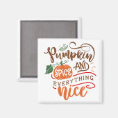 Aimant Épices citrouilles & Tout Nice Automne Design (Recto/Verso)
