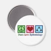 Aimant Épidémiologiste Paix Aimer Épidémiologie (Recto/Verso)