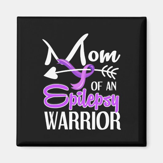 Aimant Epilepsie Maman Purple Ribbon Sensibilisation Mère (Devant)