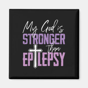 Aimant Épilepsie Sensibilisation Ruban Mon Dieu Est Plus