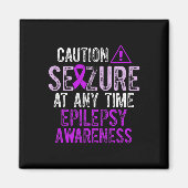 Aimant Epilepsy Awareness Epileptic Warrior Survivor 5  (Devant)