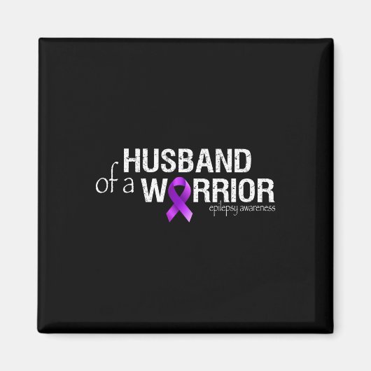 Aimant Epilepsy Awareness Month Husbynd Of A Warrior Purp (Devant)