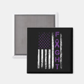 Aimant Epilepsy Fighter USA Drapeau - Fight Epilepsy Awar (Recto/Verso)