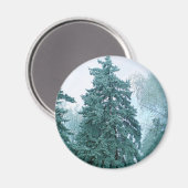 Aimant Épinette avec neige (Recto/Verso)