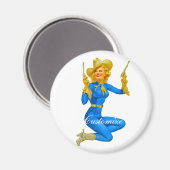 Aimant Épinglette à pistolet à bille de la fille Thunder_ (Recto/Verso)