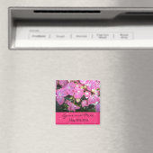 Aimant Épinglez la date avec ces fleurs rose vif (In Situ (Lave-vaisselle))