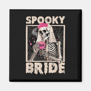 Aimant Épouse de squelette Boire Café Mariage Halloween C