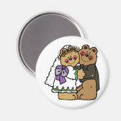 Aimant Épouse d'ours et champignon d'ours (Recto/Verso)