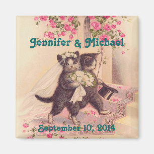 Aimant Épouse et chambre de chats Mariages Sauvez la dat