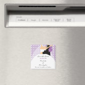 Aimant Épouse et mariée violette tendance Enregistrer l'a (In Situ (Lave-vaisselle))