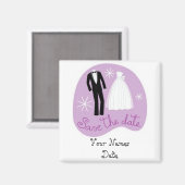 Aimant Épouse et pièce Enregistrer la date (Recto/Verso)