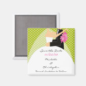 Aimant Épouse verte tendance & salle de sport Enregistrer (Recto/Verso)