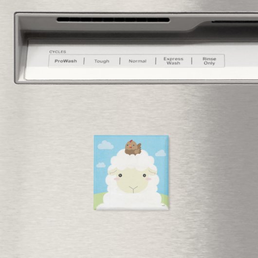 Aimant Épouses - Moutons et poussins (In Situ (Lave-vaisselle))