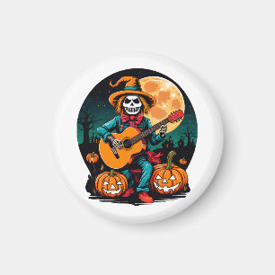 Aimant épouvantail joue de la guitare et célèbre Hallowee