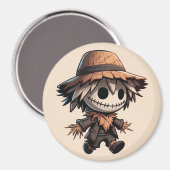 Aimant Épouvantail mignon d'Halloween (Recto/Verso)