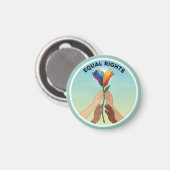 Aimant Equal Rights Rainbow Flower – Diversity and Unity (Recto/Verso)