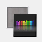 Aimant Equaliseur de musique coloré avec Réflexion, Techn (Recto/Verso)