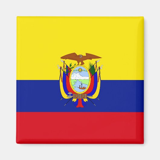 Aimant Equateur Drapeau de haute qualité (Devant)