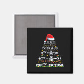Aimant Équation Math Joyeux X mas Funny Enseignant Math C (Recto/Verso)