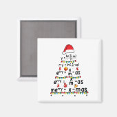 Aimant Équation Math Joyeux X mas Funny Enseignant Math C (Recto/Verso)