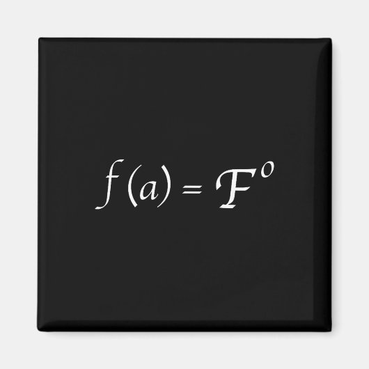 Aimant Équation mathématique drôle Fafo Cadeau Prof de ma (Devant)