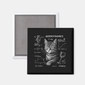 Aimant Équations de physique de chat drôle humour scienti (Recto/Verso)