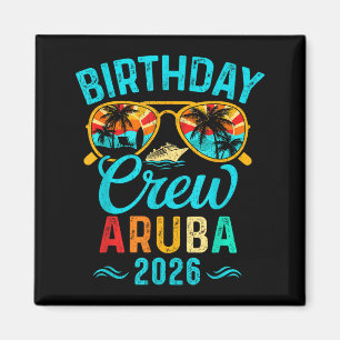 Aimant équipage d'anniversaire Aruba vacances 2026 famill