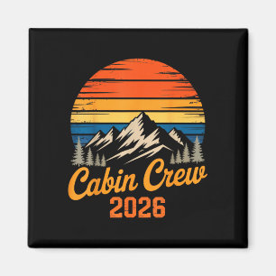 Aimant Équipage de cabine 2026 montagne rétro coucher de