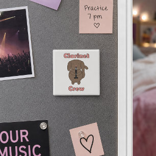 Aimant Équipage de clarinette mignon Kawaii Musicien Chie
