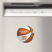 Aimant équipe blanche orange couleurs filles garçons bask (In Situ (Lave-vaisselle))