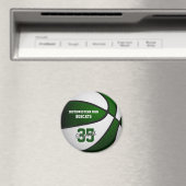 Aimant équipe blanche verte couleurs filles garçons baske (In Situ (Lave-vaisselle))