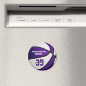 Aimant équipe blanche violette couleurs filles garçons ba (In Situ (Lave-vaisselle))