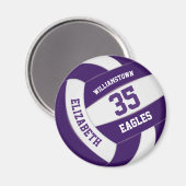 Aimant équipe blanche violette couleurs filles garçons vo (Recto/Verso)