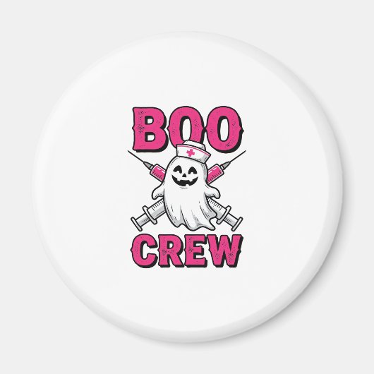 Aimant Équipe Boo infirmière fantôme Halloween conception (Devant)