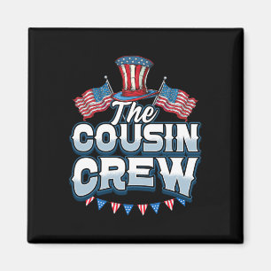 Aimant Équipe Cousin 4 juillet Groupe de jumelage Famille