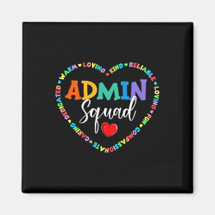 Aimant Équipe d'administration du coeur mignon Amusant Pr