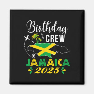 Aimant Équipe d'anniversaire Jamaïque 2025 Tropical Vibe