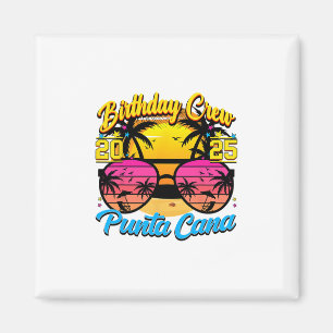 Aimant Équipe d'anniversaire Punta Retro Cana 2025 Couche