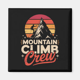 Aimant Équipe d'ascension de montagne passionnés d'aventu