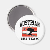 Aimant Équipe d'Autriche de ski (Recto/Verso)